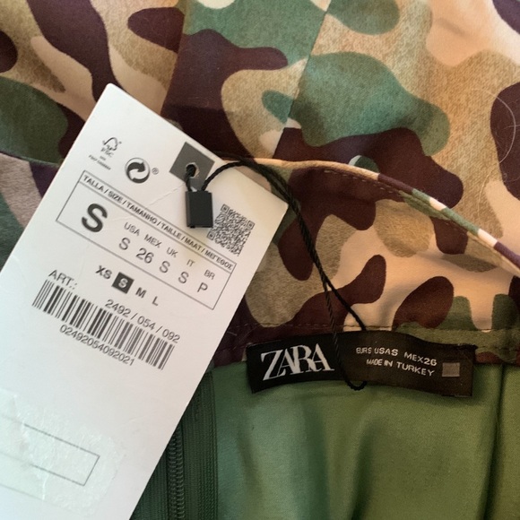 Zara  Mini Skort Small NEW Camouflage - Picture 8 of 9